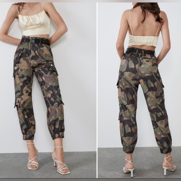 Zara Tops - Zara champagne silk satin bralette crop top ,Size L